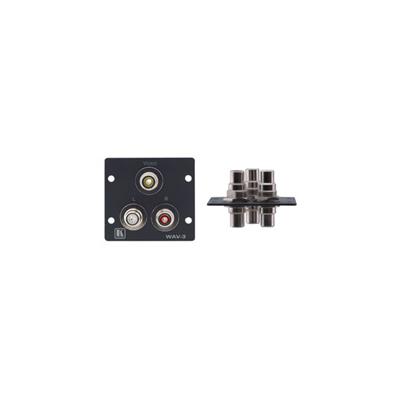 Wall Plate Insert - 3 RCA